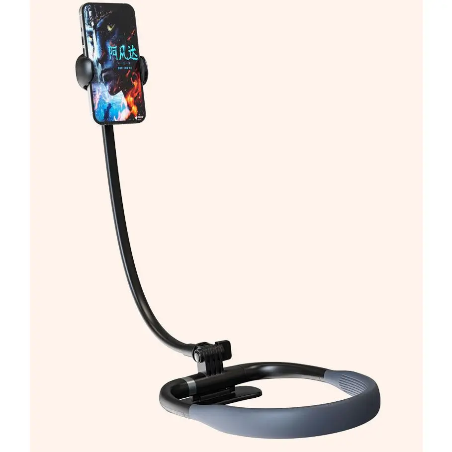 Hands-Free for Bed – Read, Watch or Scroll Without Holding Your Phone | 16" Gooseneck Adjusts to Any Angle | Stable Wide Base for Soft Surfaces