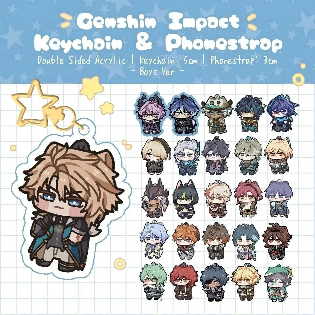 Genshin Impact Boys Acrylic Keychain, Great For Daily Use Or As Thoughtful Little Gifts For Your Friends And Yourself