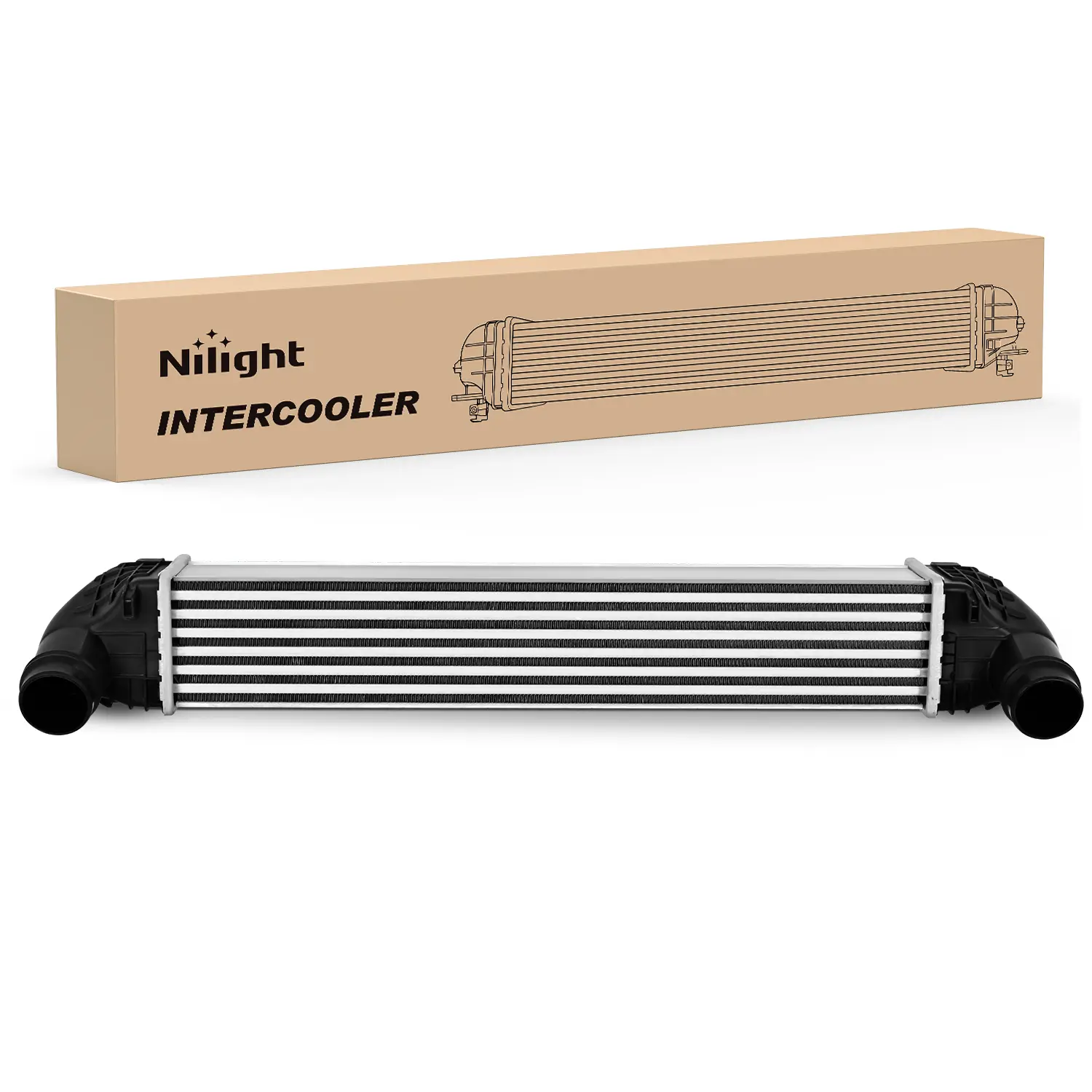 Nilight Intercooler Compatible with Chevrolet Cruze 2016 2017 2018 2019 Sedan/Hatchback 4-Door 1.4L L4 Aluminum Turbo Intercooler Charge Air Inter Cooler Replace 13356681,39116550,18088,96140,42853841