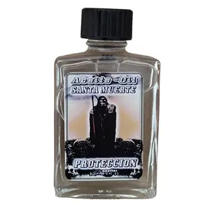 Santa Muerte Protection Scented Body Oil, 1 fl oz Bottle, Body Care Product
