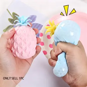 Creative Pineapple Squishy Toy, Stress Relief Fruit Squeeze Toy, Soft Sensory Fidget Toy for Kids and Adults, Perfect Gift for Holidays