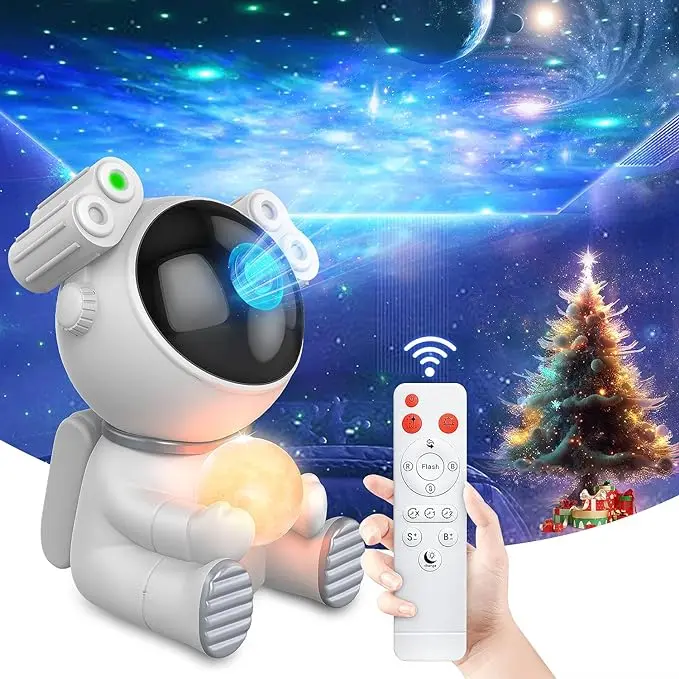 Astronauta Star Galaxy Projector Light - Mech Space Galaxy Projector for Bedroom, Robot Kids Night Light Lamp with Remote, Star Projector Night Light Room Décor Aesthetic, Gifts for Kids Adults