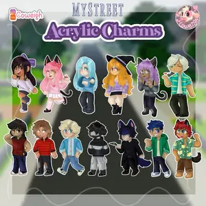 Mystreet Aphmau Acrylic Charms Keychains for Minecraft Roleplay Fans
