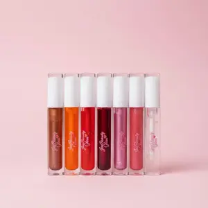 JasBeauty High Shine Lip Gloss Ultra Glossy Shimmer & Clear Full Set for Radiant Lip Look Crystal Light Weight Formula - Lightweight