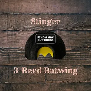 The Stinger! 3-Reed Batwing Cut - Diaphragm Turkey Call
