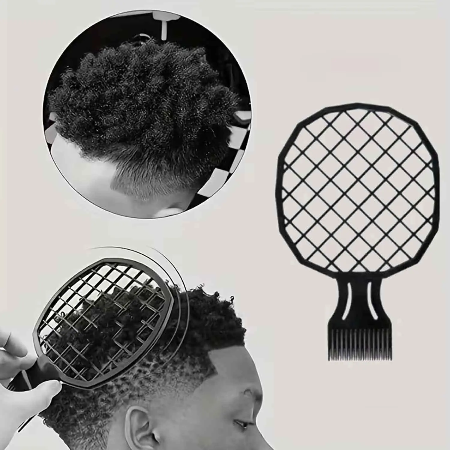 Curl Defining Mesh Styling Comb for Curly & Coily Hair, Wide-Tooth Volume Comb for Root Lift and Natural Texture, Lightweight Build Tool for Effortless Styling on Short and Thick Hair, Curly Hair Brush, Hair Styling Tools