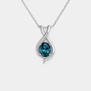 June Alexandrite Sparkle Pendant Necklace