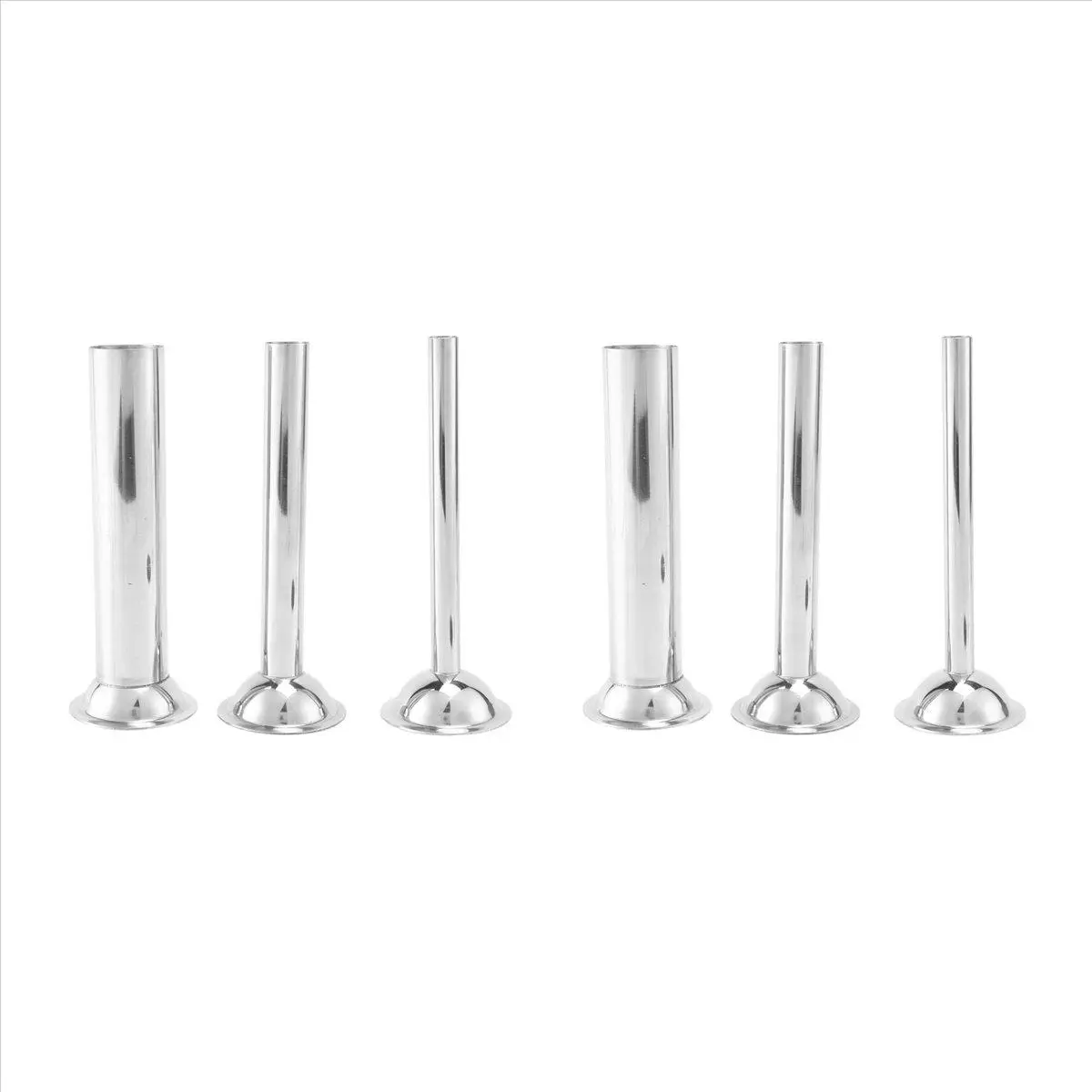 6Pcs Stainless Steel Kitchen Meat Sausage Stuffer Filler Tubes, Spare Parts Funnels Nozzles with 58mm Base Diameter for Automotive & Motorcycle Exterior Decoration Accessories