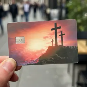 (2 Pack) Religious Crosses Debit Card Skin High-Quality Vinyl Card Decal Credit Card Cover Scratch-Resistant Water-Resistant Everyday Accessories