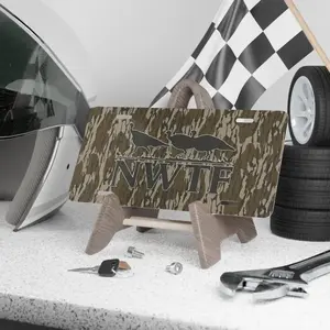 Custom Hunter Camo, Hunting/Fishing Gifts Aluminum License Plate, Custom License Plate, Personalized Vanity Tag, Blank Aluminum Plate, 12×6 License Plate, US Standard Car Plate, Front License Plate 4 Pre-Drilled Holes