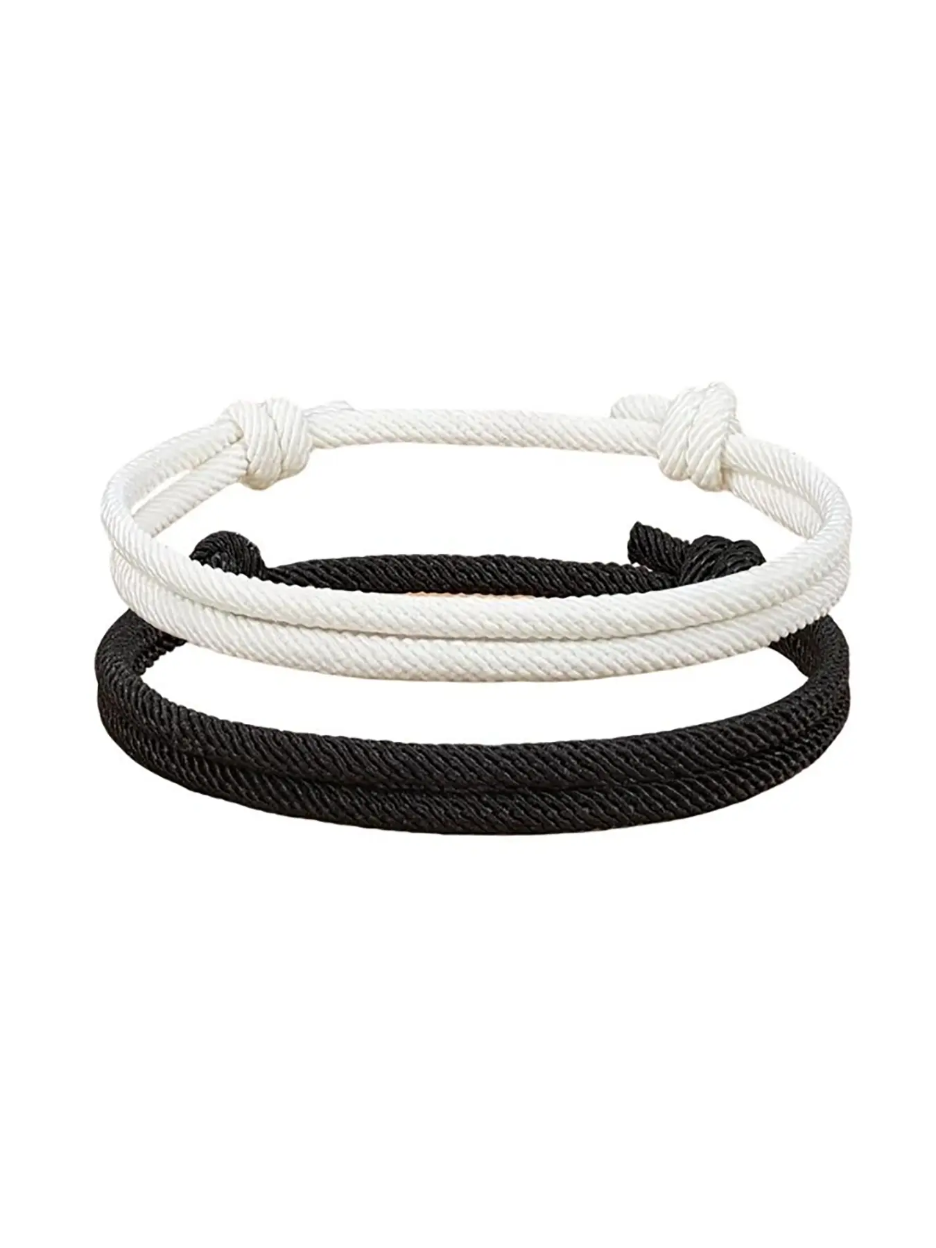 Adjustable Lucky Rope Bracelets Set of 2, Matching Bracelets, Bracelet For Couples, Stackable Bracelets, Couple Friendship Gift, Perfect for Valentine's Day and Christmas, All Seasons Wear