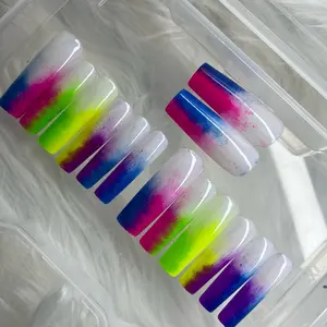 Water Rainbow nail art
