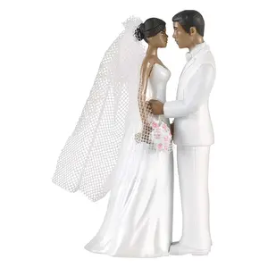 4.5" Tall African American Couple Wedding Cake Topper (474851)