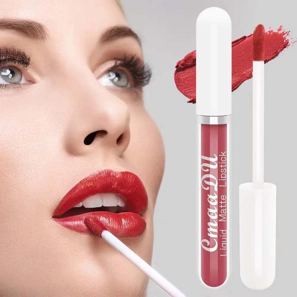 Long-Lasting Matte Liquid Lipstick, Waterproof Non-Transfer Fruit-Scented Hydrating Lip Stain, Moisturizing Lip Cosmetic Lipgloss, Lip Lacquer, Beauty Lipstick