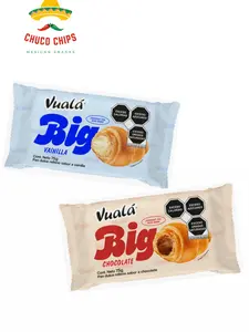 Vuala Big Chocolate/Vanilla Croissant! 75g Each - Flaky Delicious Soft Center, Order of 4 Big Vualas, Dessert Pastry