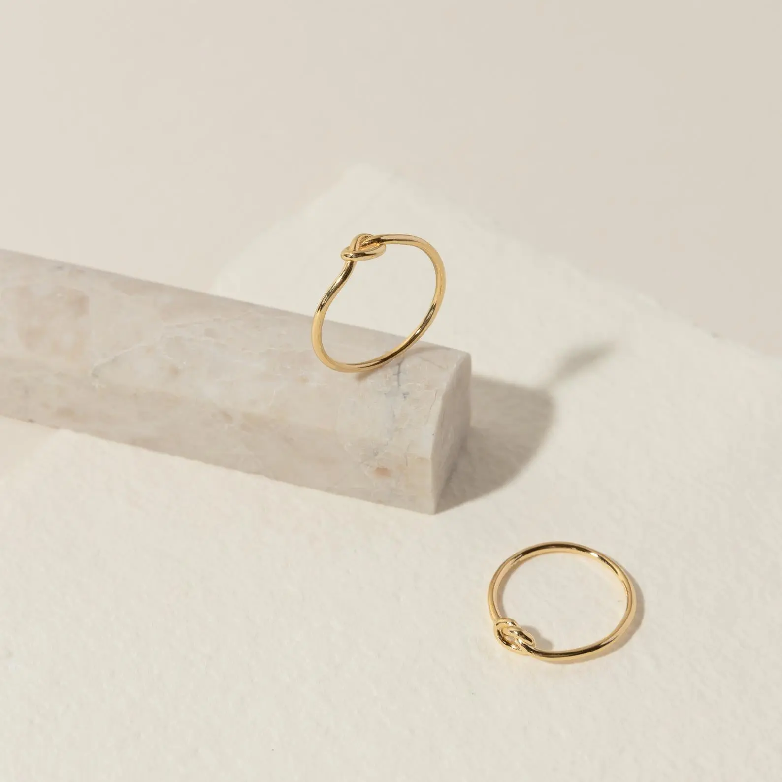Knot Ring by Caitlyn Minimalist - Dainty Love Knot Promise Ring in Gold & Silver - Friendship Ring - Minimalist Jewelry - Gift for Her