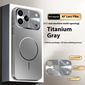 IP 17 Pro Max/16/15 Pro/14/13 Case – Ultra-Thin Iridescent Magnetic Matte Cover | Full-Coverage Shockproof + Built-in Lens Protector (Premium Style)