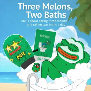 Pepe the Frog Exfoliating Bath Glove - Deep Cleansing Dead Skin Remover for Smooth Skin