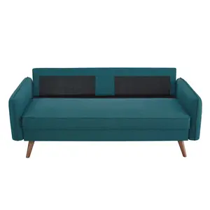 Modway Revive Upholstered Fabric Sofa in Teal