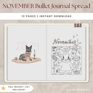 LiliaDigital November - Bullet Journal Pages