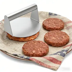 Non-Stick Stainless Steel Burger Press – Round Smash Patty Maker for Grill, Griddle & BBQ