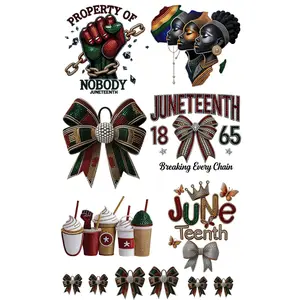 Juneteenth Rhinestone mini Transfers, Juneteenth DTF prints, Emancipation Day, Juneteenth Shirt prints, Black History, Free-ish, Black Freedom print