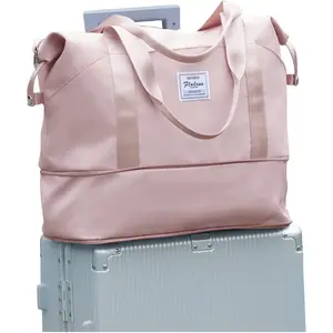 Travel Duffel Bag, Sports Tote Gym Bag, Shoulder Weekender Overnight Bag for Women WONHOX