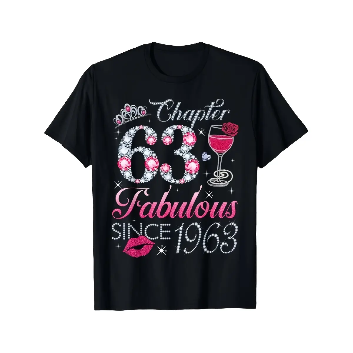Menswear Vintage 1963 Graphic Tees - Unisex 63rd Birthday Gift, Herringbone Print Round Neck Short-Sleeve 100% Cotton Top, Foldable, Plus Size, Oversized, Childrens Day Suitable Year-Round Wear, All Seasons