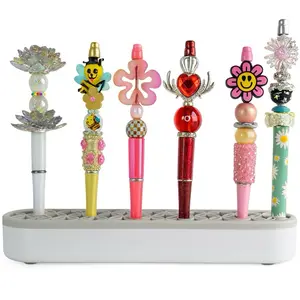 4-Pack Assorted Decorative Beaded Pens with Unique Designs and Vibrant Colors for Creative Writing