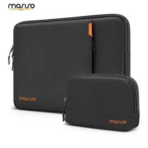 OSISO 13.3 Inch Laptop Sleeve, 360° Protective Laptop Case with Accessory Pouch, Shockproof Water-Resistant Computer Sleeve Bag for MacBook Air 13.6, MacBook Pro 14, Dell HP Lenovo ASUS, Black