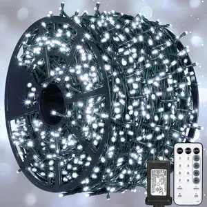 328 FT 1000 LED Christmas String Lights with Remote & Timer, 8 Lighting Modes Twinkle Lights,  Fairy Lights for Outdoor Bedroom Backyard Tree Wall Christmas Decoration (White)