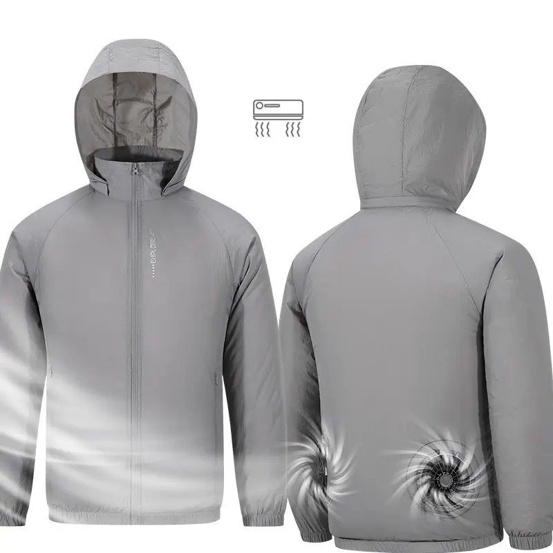 Portable Air Conditioner Jacket USB Fan Cooling Coat Outdoor Work Construction Fishing Hunting Lightweight Sun protection Jacket