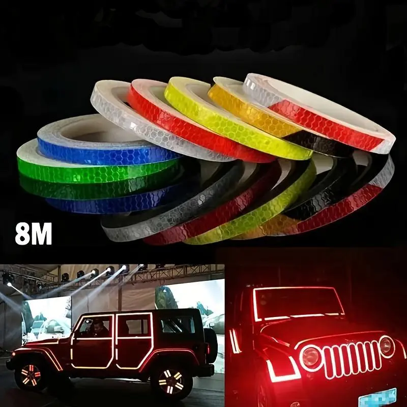 Reflective tape, fluorescent, bicycle, vehicle identification tape, bicycle stripe, roller skates bicycle, fluorescent, Safety, Visibility