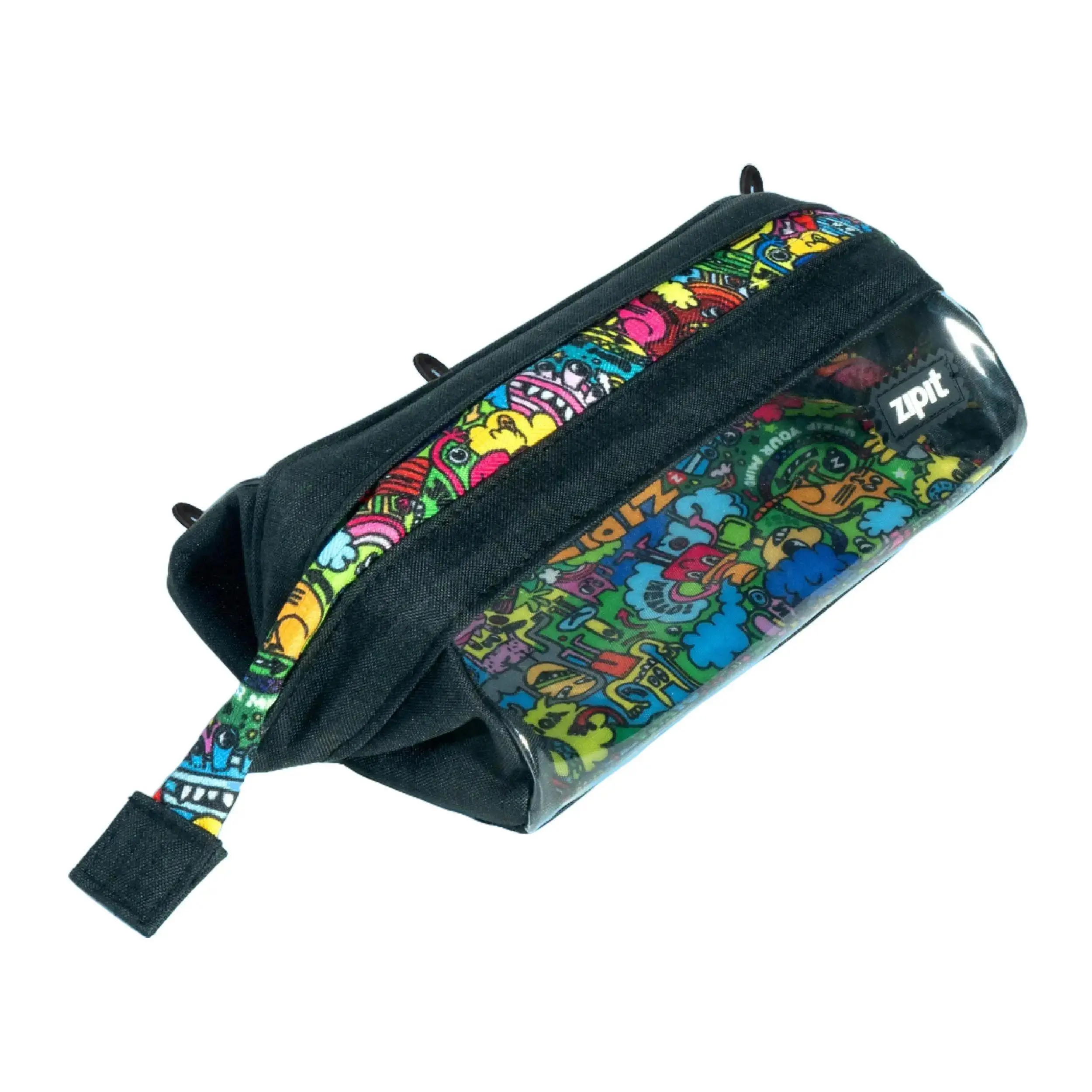 ZIPIT Clear Lenny Makeup Case - Versatile Storage Pouch for Everyday Essentials Spacious & Practical Design with Colorful Printed Zipper
