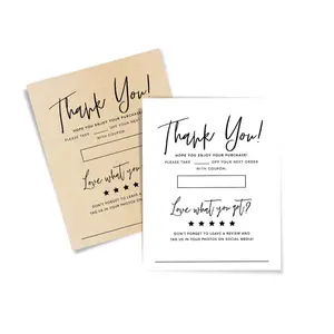 Thank You Insert Card (Simple Style) for Next Purchase -  small business coupon and packaging insert template