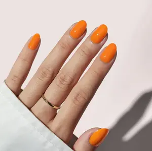 Orange Crush Press On Nails - Orange Polish for Manicure, Includes Gel Accents, Soft and Stylish Design Cutics Cosmetic