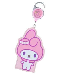 Sanrio Hello Kitty and Friends Snack Shop My Melody Retractable Reel Lanyard ID Badge Holder Keychain