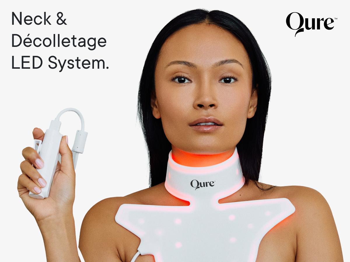 Qure Neck & Décolletage & Chest LED System, Red Light Therapy with 2 Wavelengths of Light, Red 633nm and Near-Infrared 830nmQure Neck & Décolletage & Chest LED System, Red Light Therapy with 2 Wavelengths of Light, Red 633nm and Near-Infrared 830nm