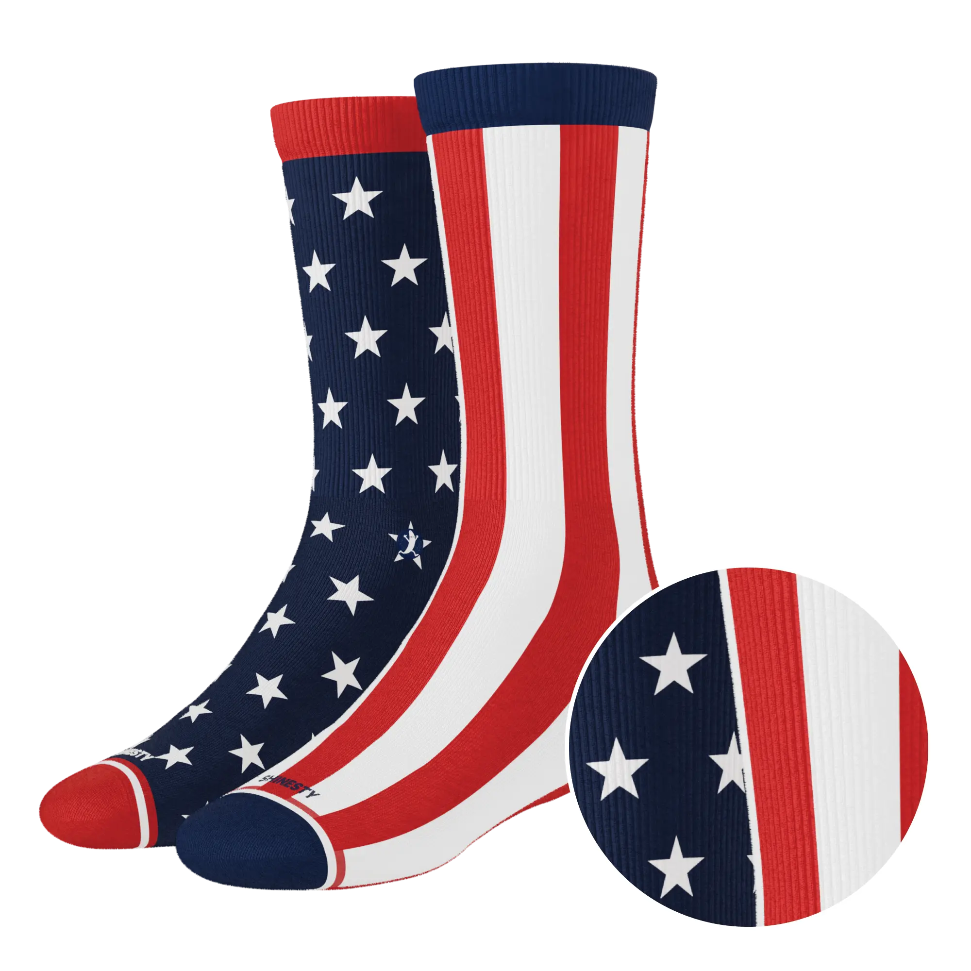 The Socky Balboa | Shinesty American Flag Heel Hammock™ Crew Socks