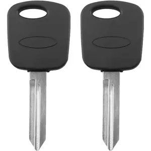 H72-PT 4C Ignition Car Key, Uncut Ignition Car Keys for 1996 - 2006 Ford Expedition Explorer F-150 Mustang Lincoln Navigator Mercury, H72 Blank Chipped Key with Chip (2 pcs)