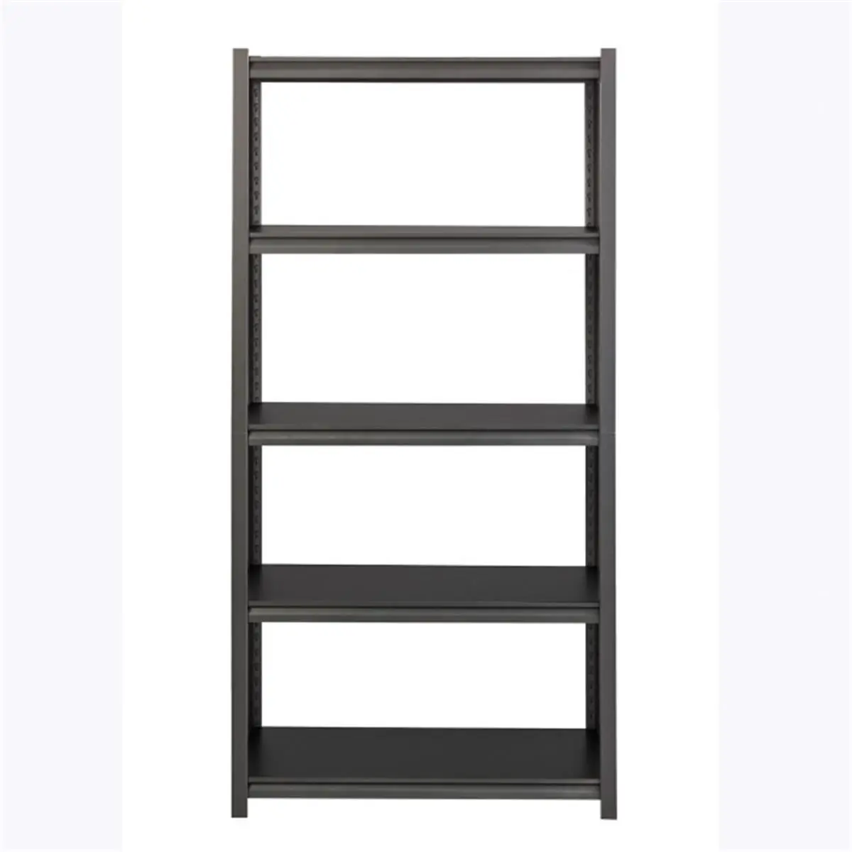 Heavy Duty Boltless Riveted Steel Shelving Unit, Black Organizer Storage for Home Use - 3200 lbs Capacity, 36x18x72 in, Steel Frame