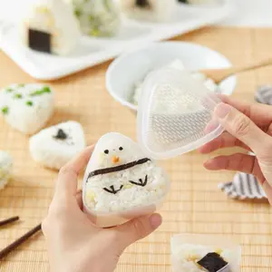 4pcs Transparent Triangle Onigiri Molds, Large Rice Ball Maker, Suitable for Lunch Boxes and Bento Box Decorations, DIY Sushi Kitchen Tools