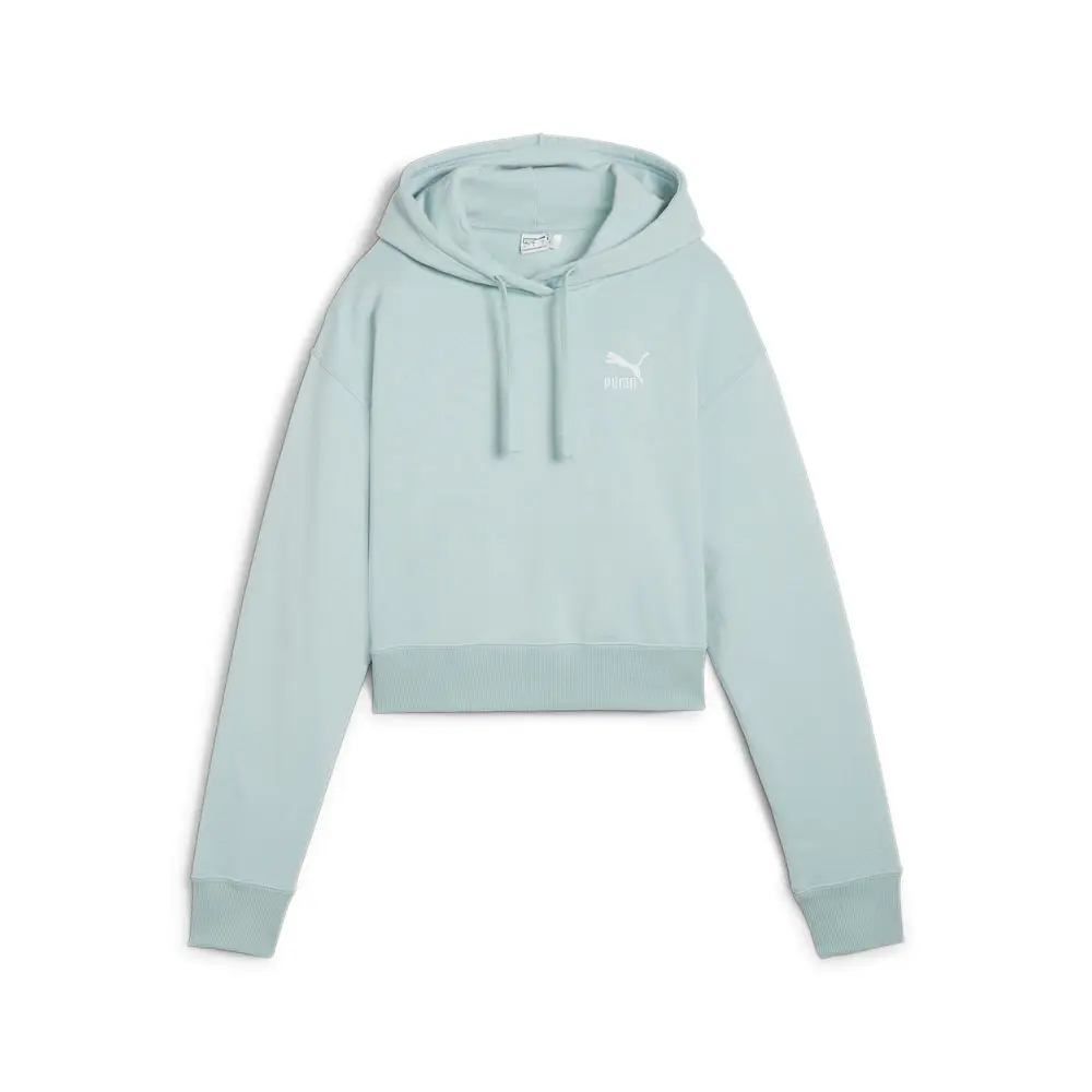 PUMA Womens Better Classics Cropped Hoodie Casual Outerwear Casual - Blue