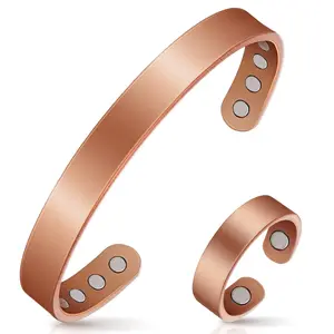 Copper Bracelet for Women - 100% Pure Copper with 3500 Gauss Magnets, Adjustable Comfort Fit, Hypoallergenic, Natural Lymphatic Drainage Support