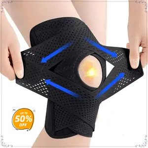 Knee Brace with Side Stabilizers for Meniscal Tear Knee Pain ACL MCL Arthritis Injuries Recovery, Breathable Adjustable Knee Support for Men and Women