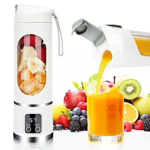 USB Rechargeable Portable Blender Cup – Ultimate Compact Smoothie Blender & Multifunctional Juicer Machine, Leak Proof Mini Blender for Travel, Summer Essentials, Gym, Shakes, Baby Food & Vegetable Juice Summer Essentials