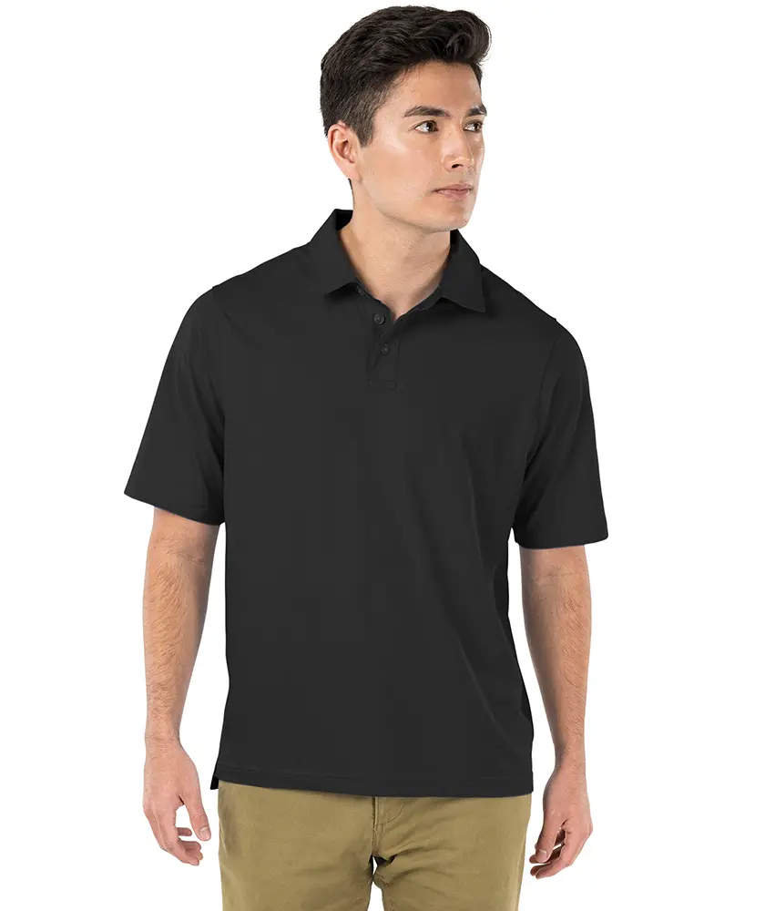 Charles River Apparel Men's Classic Fit Stylish Polo Shirt - Menswear with Soft Stretch Cotton Jersey Fabric, Tennis Tail Hem, Short Sleeve, Elastane, Solid Plain, Eco-Friendly Packaging, Standard Sizes, Stickers, Labels for Casual Golf, Easy Matching