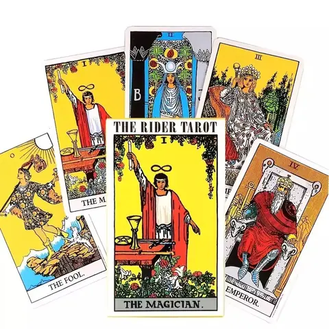 Rider Tarot Card Set - Vibrant, Versatile, Beginner-Friendly & Expert-Friendly Game Accessory with Fool–Magician–Emperor Iconic Cards for Enhancing Tarot Skills