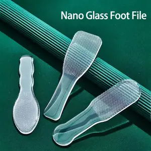 Nano Glass Callus Remover Tool, Washable Rust-Free Foot Care, Sterile Nano Particle Engraved Pedicure, for Smooth Dry Cracked Heels