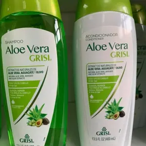 Instituto Espanol Aloe Vera Grisi Shampoo & Conditioner Haircare Cleanser with Fresh Aloe Vera Juice No Alcohol or Pigment